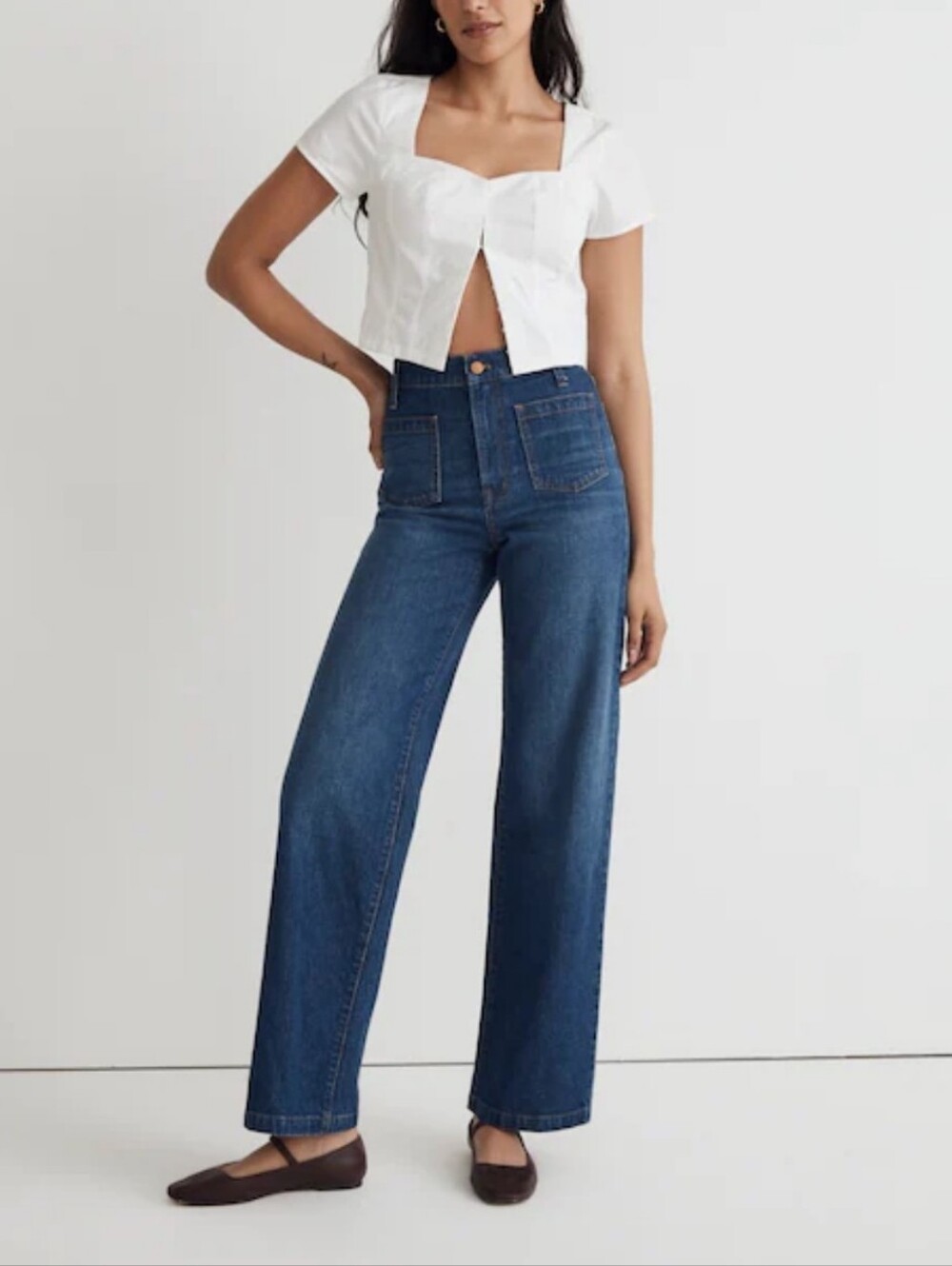 Madewell Indigo High-Rise Wide Leg Jeans